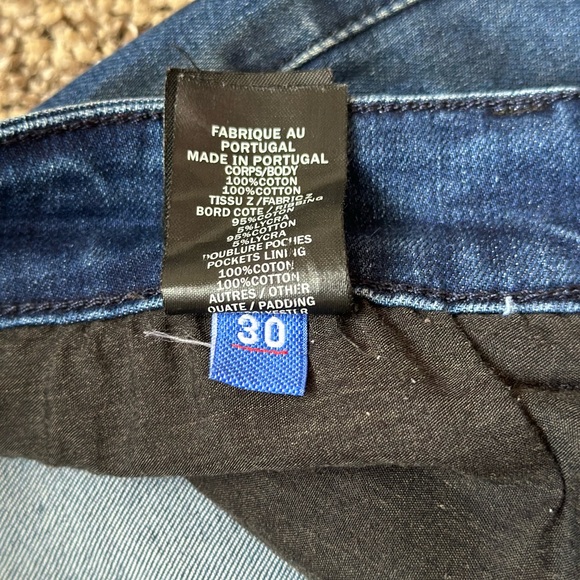 AUTHENTIC BALMAIN PARIS Distressed Ribbed Biker Dark Wash Jeans Size 30 - Picture 4 of 6